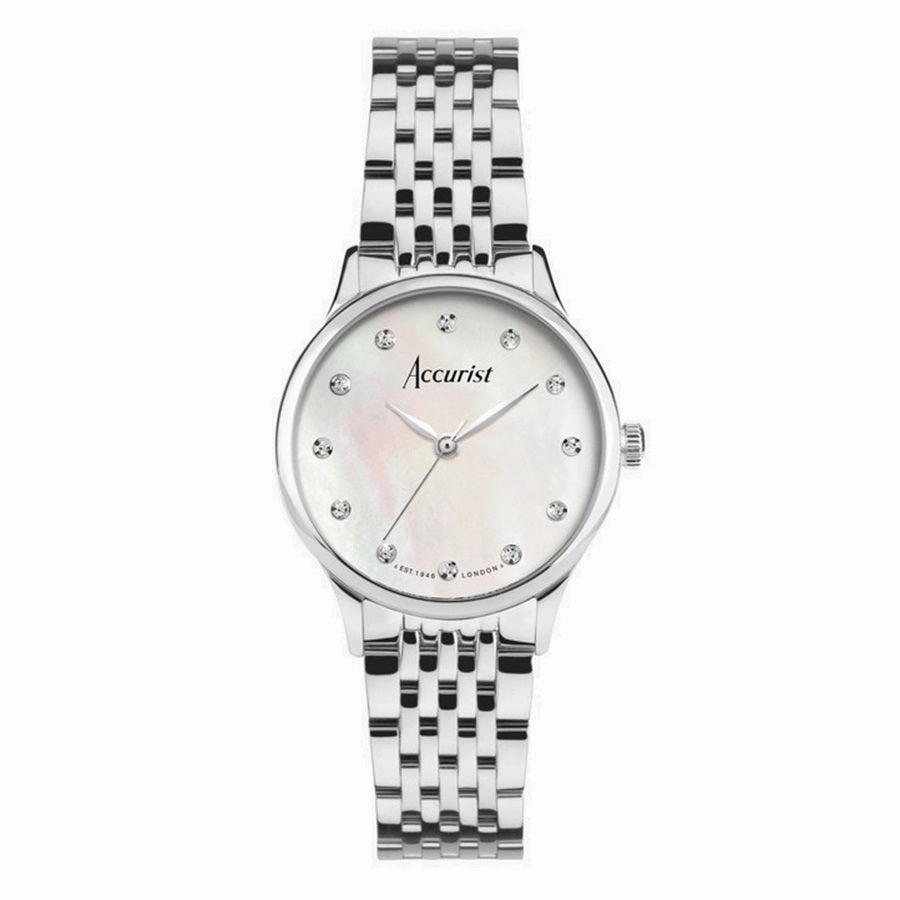 Accurist Dress Ladies Watch with Mother of Pearl Diamond Set Dial 77000