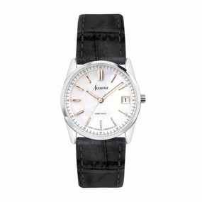 Accurist Everyday Ladies Watch Black Leather Strap 74004X