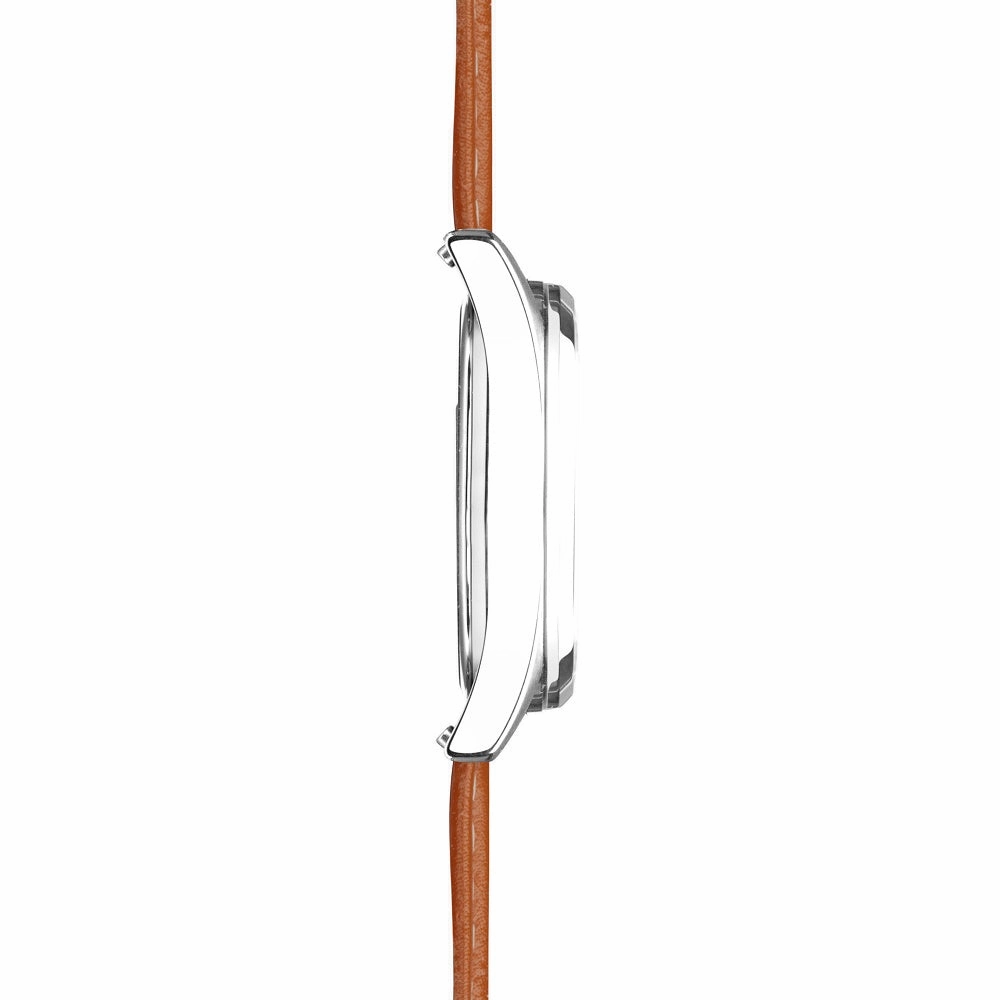 Accurist Everyday Mens Leather Brown Strap Watch White Dial 74011