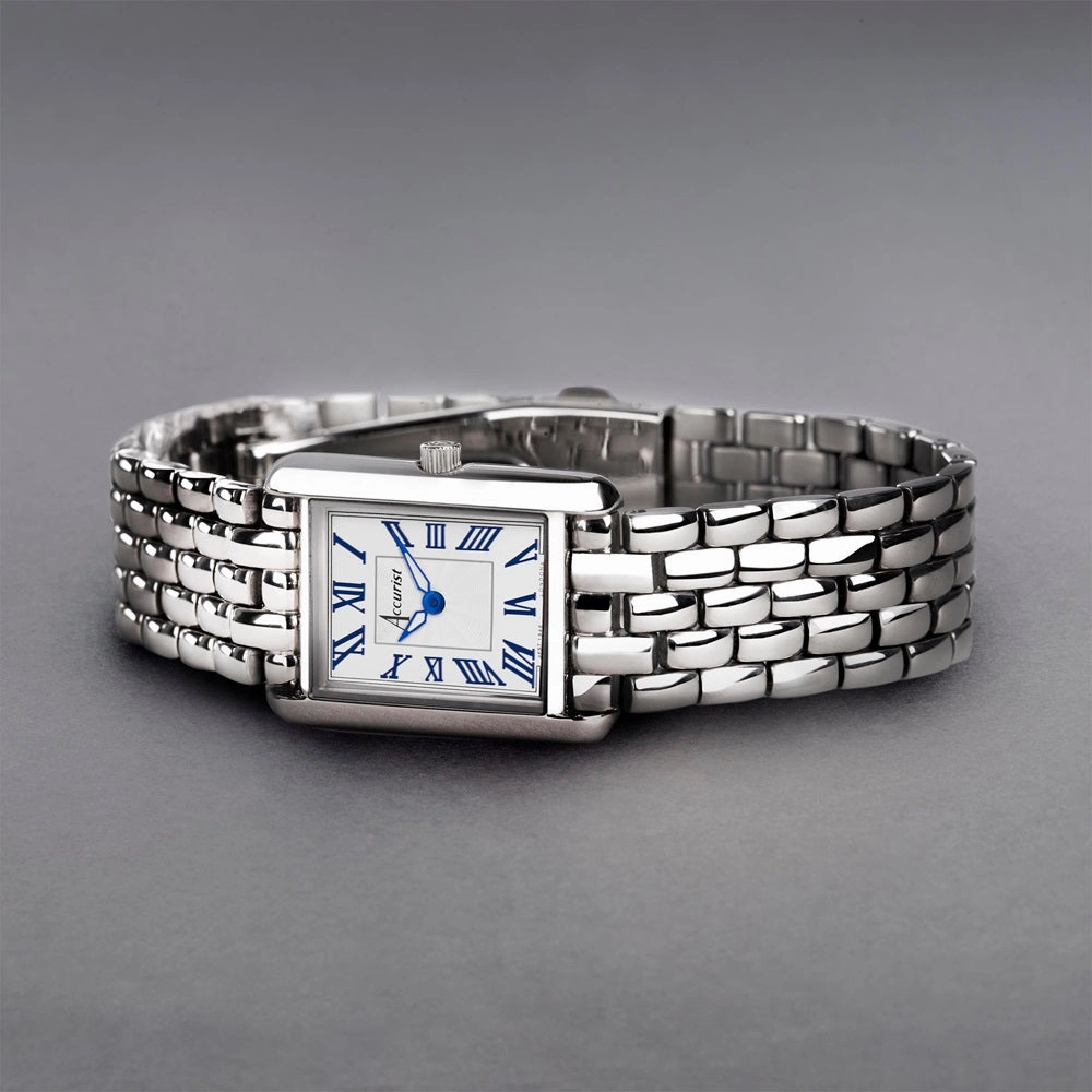 Accurist Rectangle Ladies Watch 71007 - White Dial 26mm Case