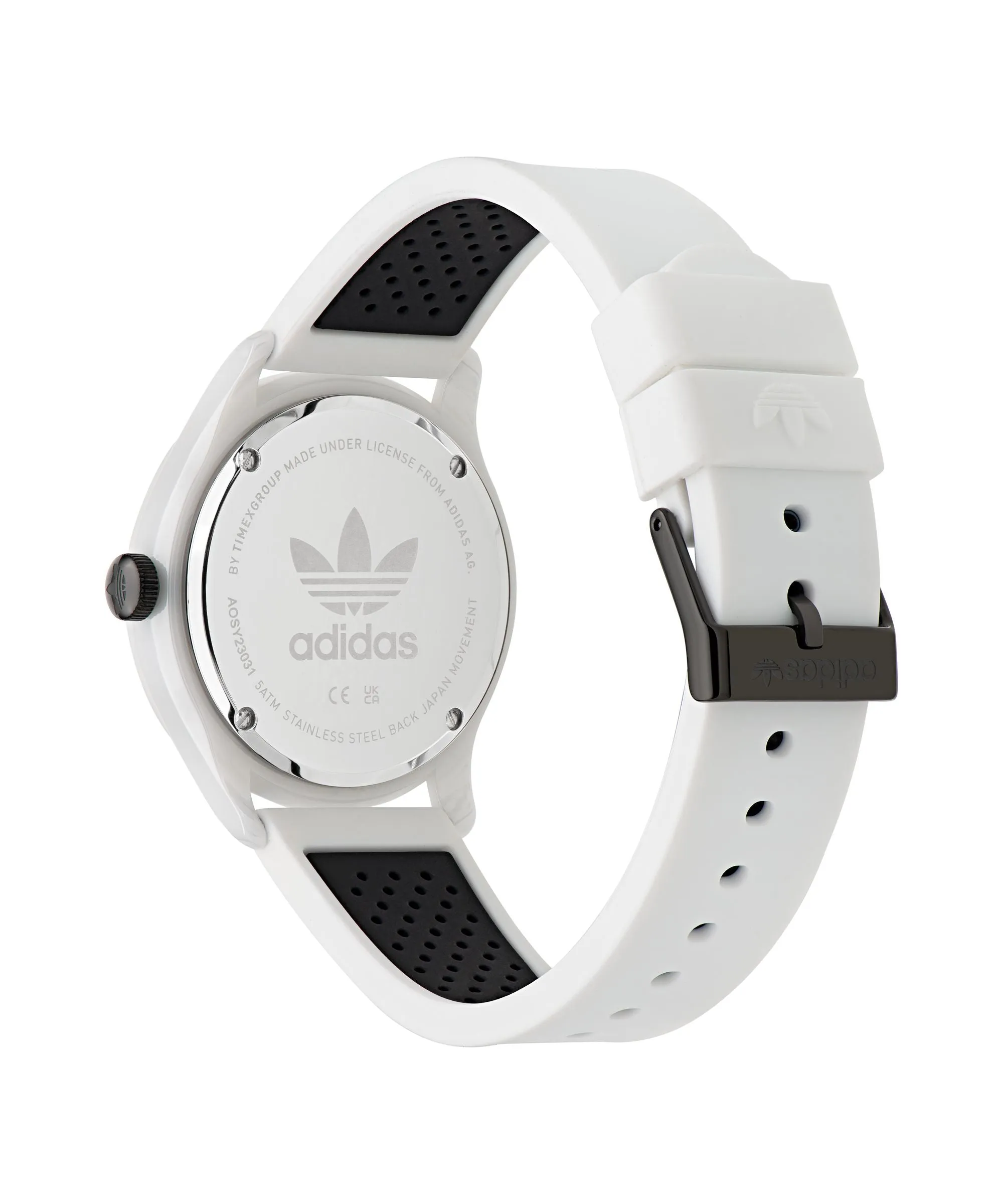 Adidas Code One 40mm White Dial White Silicone Strap Watch AOSY23030