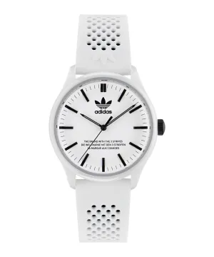 Adidas Code One 40mm White Dial White Silicone Strap Watch AOSY23030