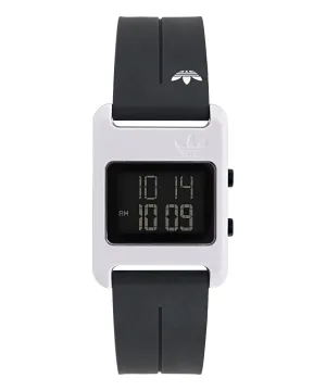Adidas Originals Retro Pop One Black Silicone Strap Watch AOST23567