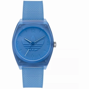 Adidas Men's Watch - Originals Quartz Resin Case Blue Dial Rubber Strap | AOST22031