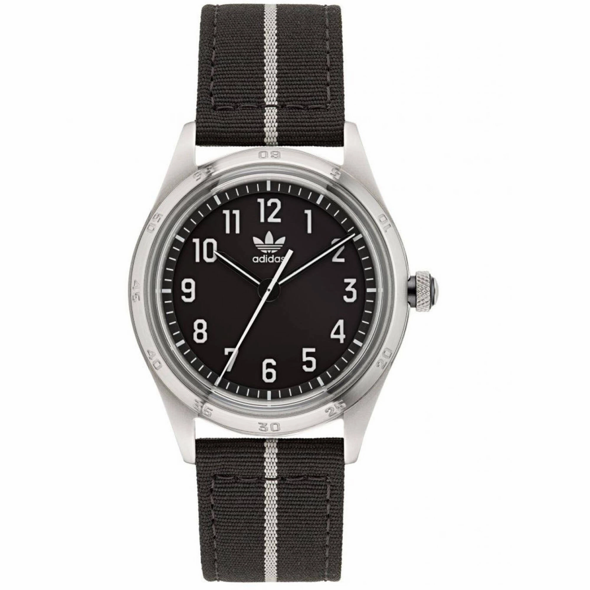 Adidas Men's Watch - Originals Stainless Steel Case Black Fabric Strap | AOSY22523
