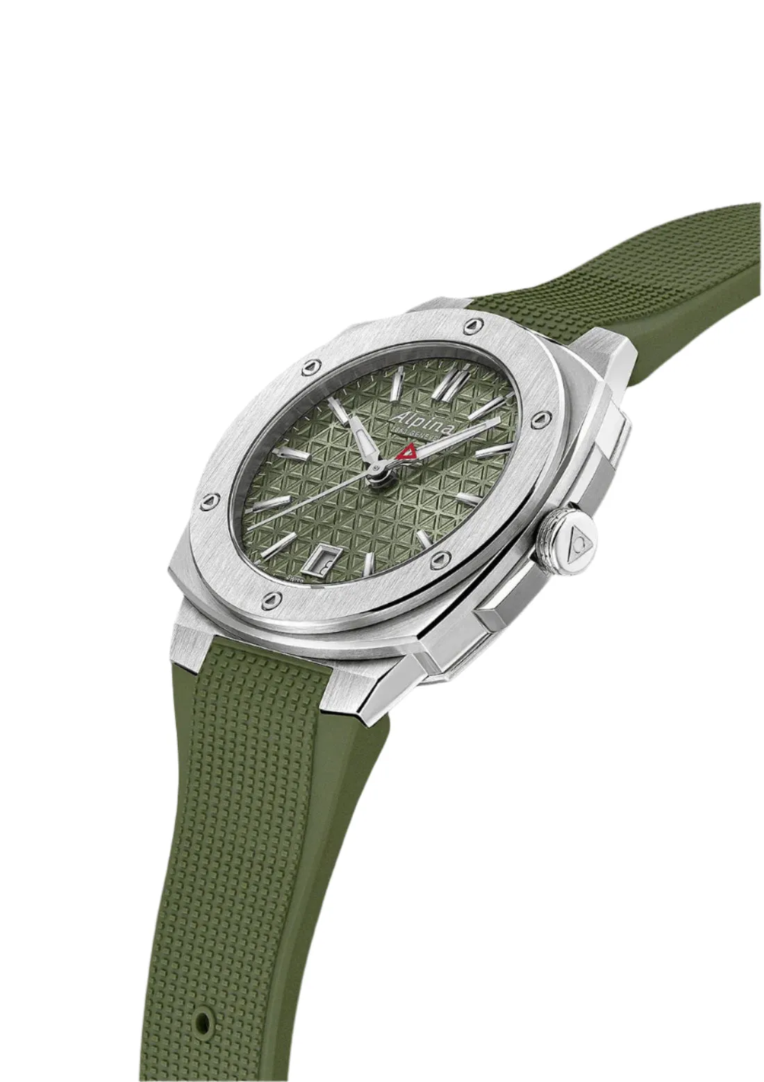 Alpina Alpiner Green Dial Rubber Strap Watch AL-220K2AE6