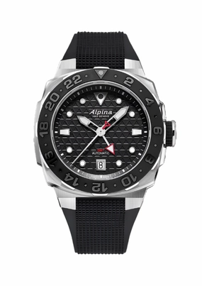 Alpina Seastrong Diver Extreme Automatic Black Dial Rubber Band Watch AL-560B3VE6