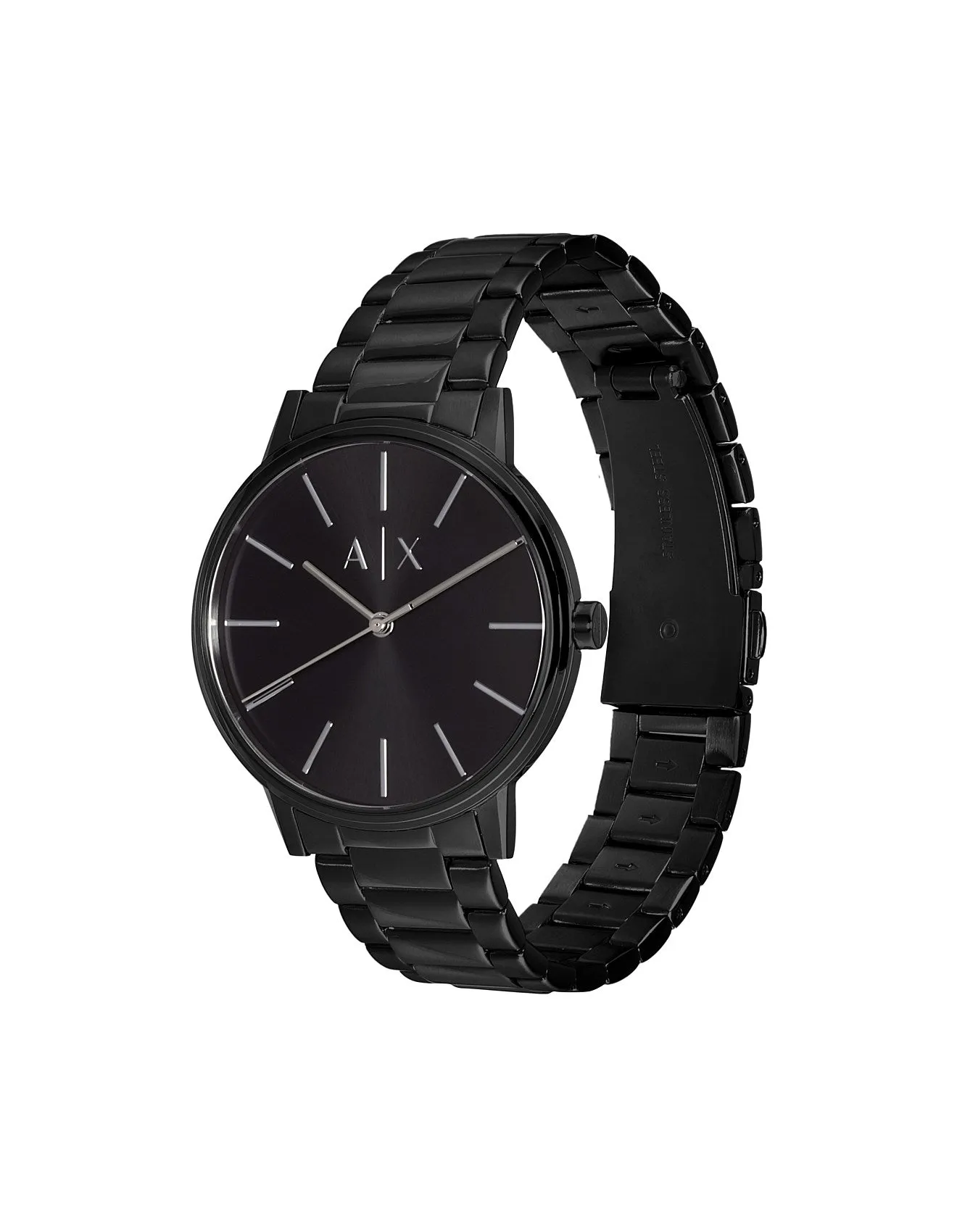 Armani Cayde Elegant Black Steel Band Timepiece AX2701
