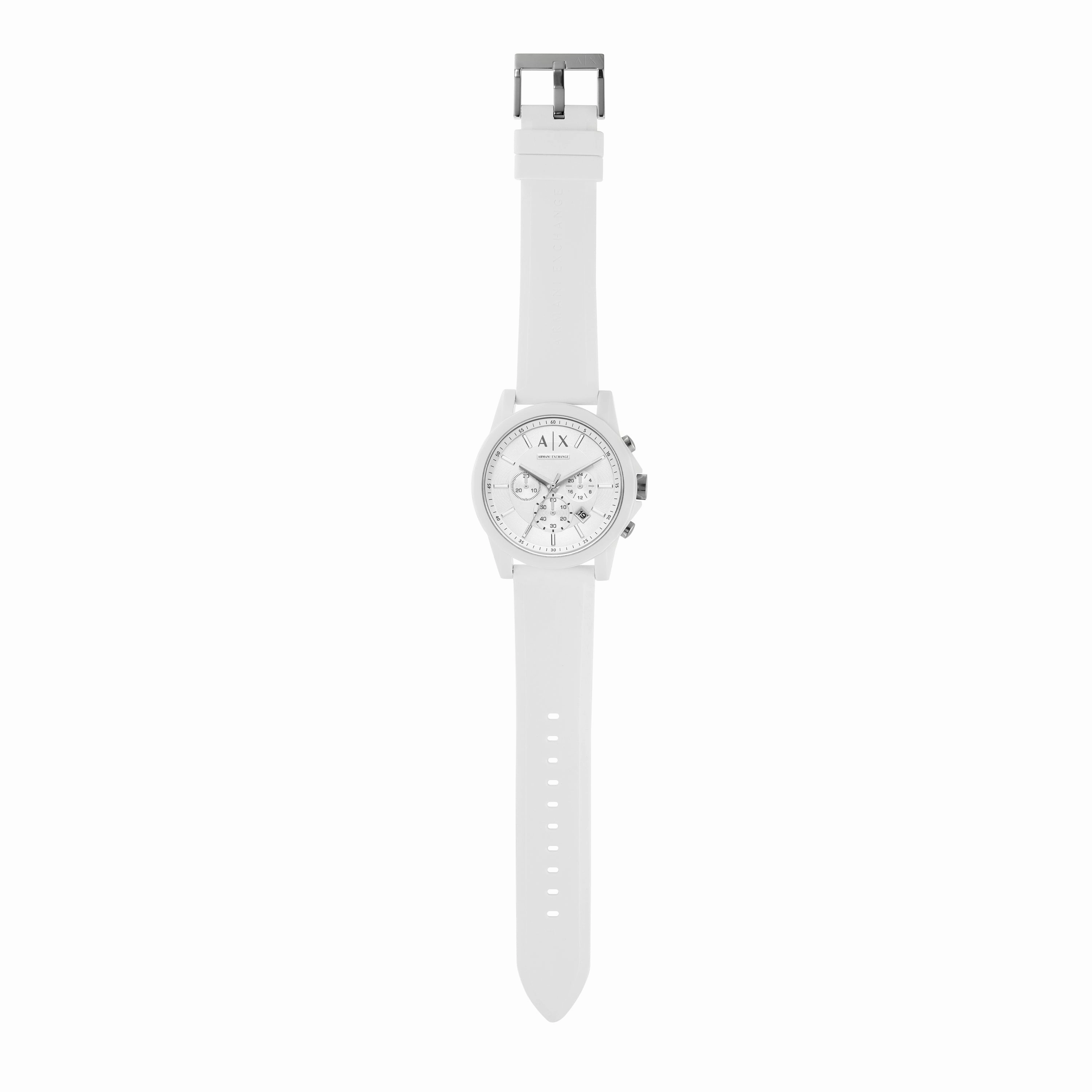 Armani AX1325 Luxe Chronograph White Rubber band AX1325