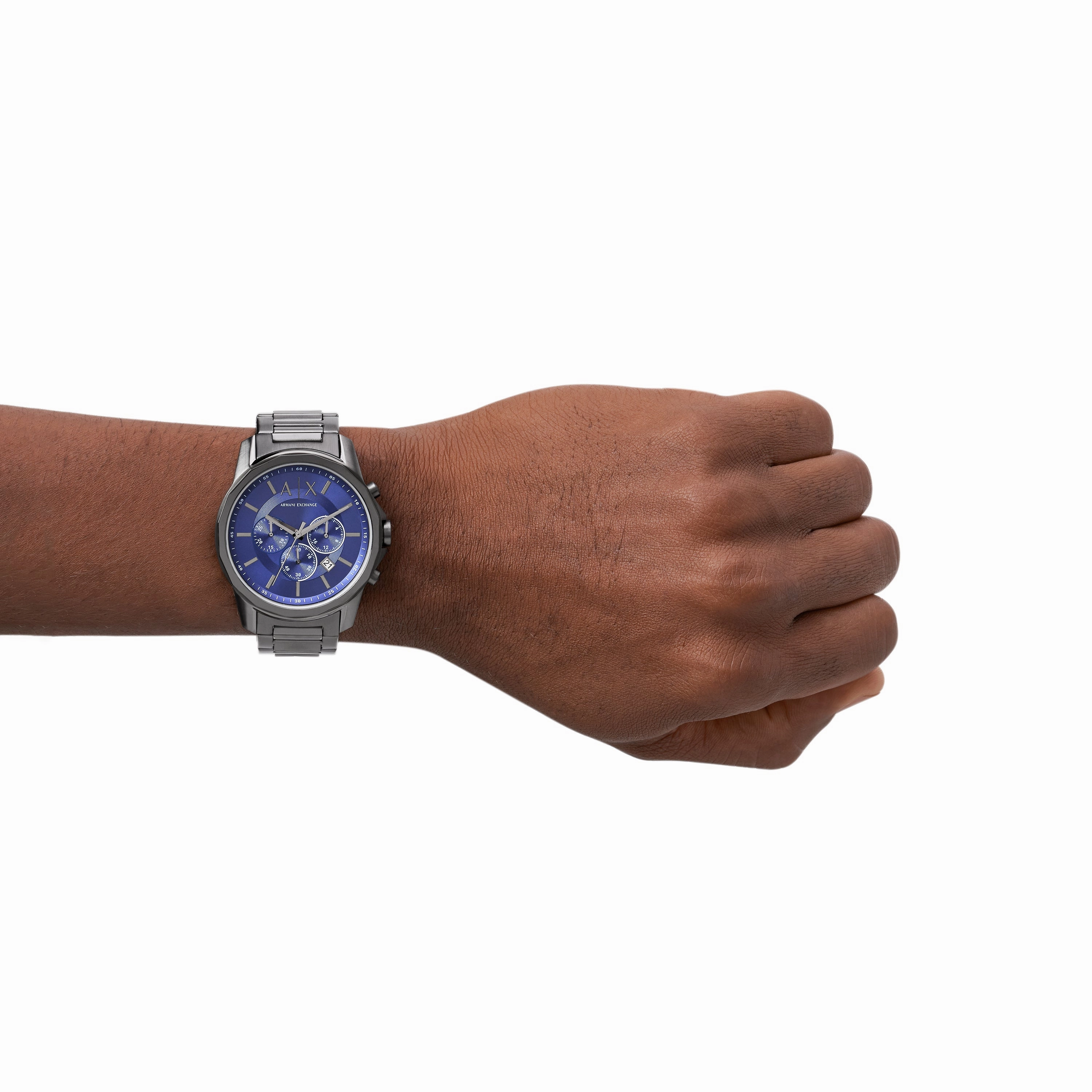 Armani Exchange Chronograph Gunmetal Stainless Steel Watch AX1731