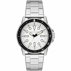 Armani Exchange Men's Watch - Classic Quartz Silver Tone Steel Bracelet | AX1853