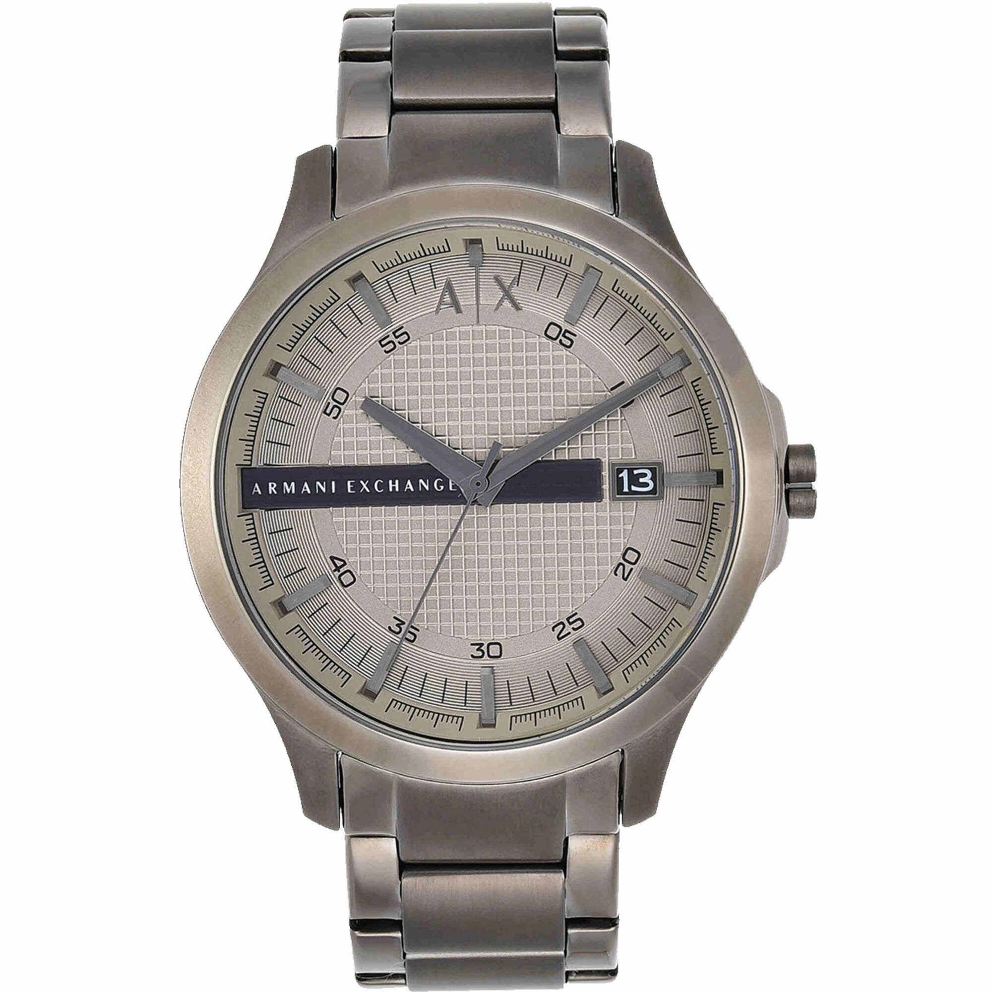 Armani Exchange Men's Watch - Hampton Quartz Light Grey Dial Grey Bracelet | AX2194