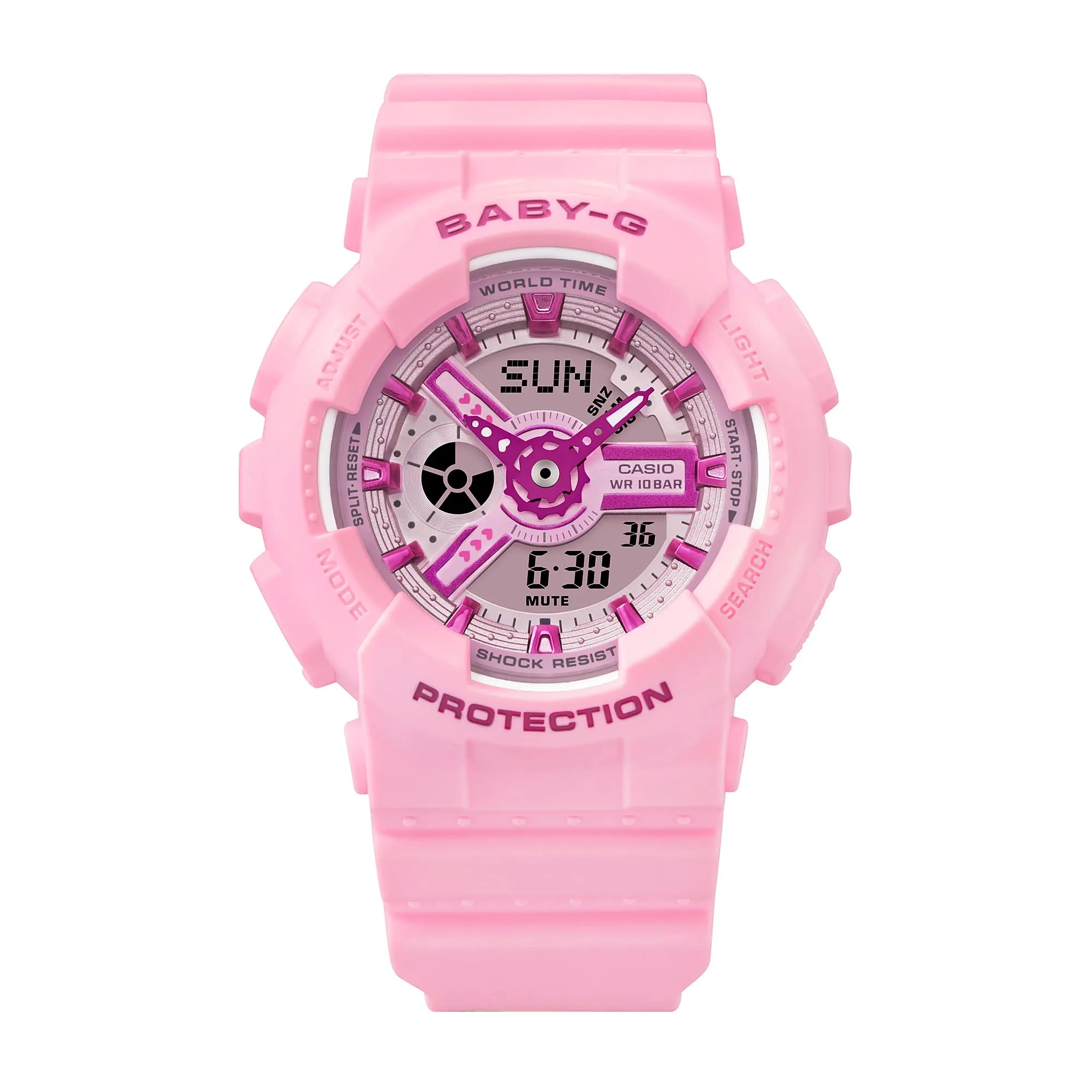 Baby-G 100M Pink Dial Resin Band Watch BA110YK-4A