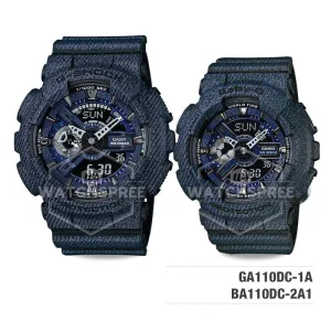 Baby-G & G-Shock Couple Watches BA110DC-2A1-GA110DC-1A