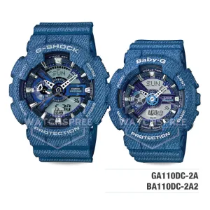 Baby-G & G-Shock Couple Watches BA110DC-2A2-GA110DC-2A