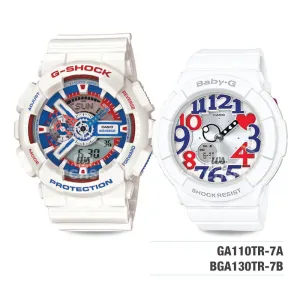 Baby-G & G-Shock Couple Watches BGA130TR-7B-GA110TR-7A