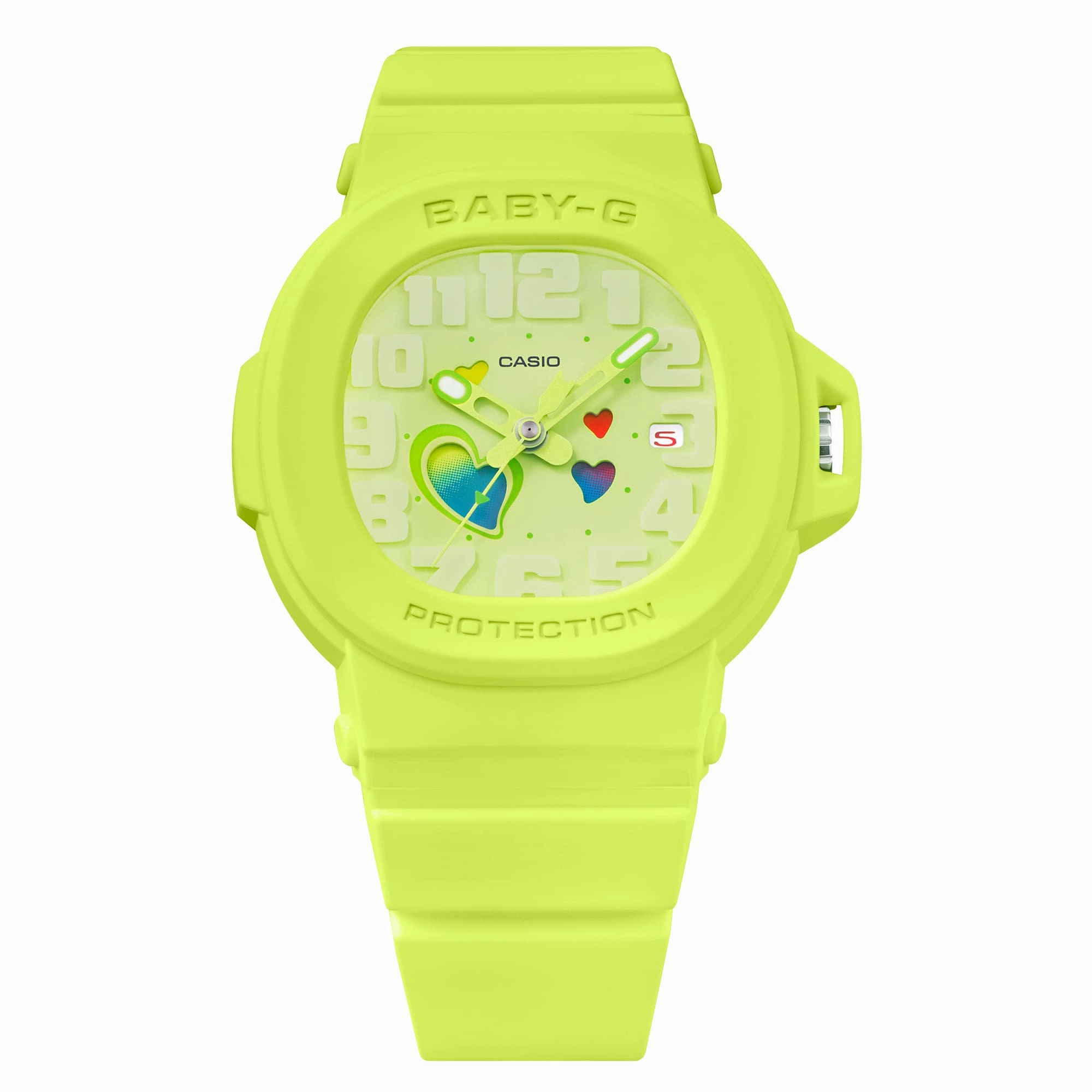 Baby-G Ana Swing Heart Dial Green Resin Band Watch BGA10-3A