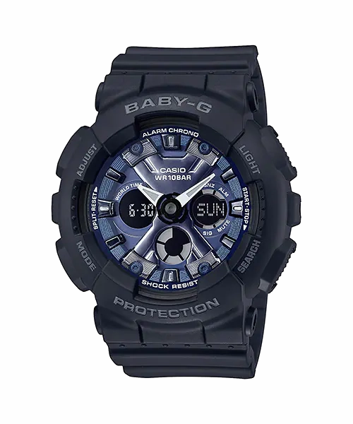 Baby-G Digital Analog Black Resin Band Watch BA130-1A2