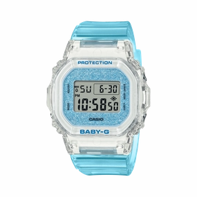 Baby-G Digital Glitter Blue Transparent Resin Band Watch BGD565GC-2D