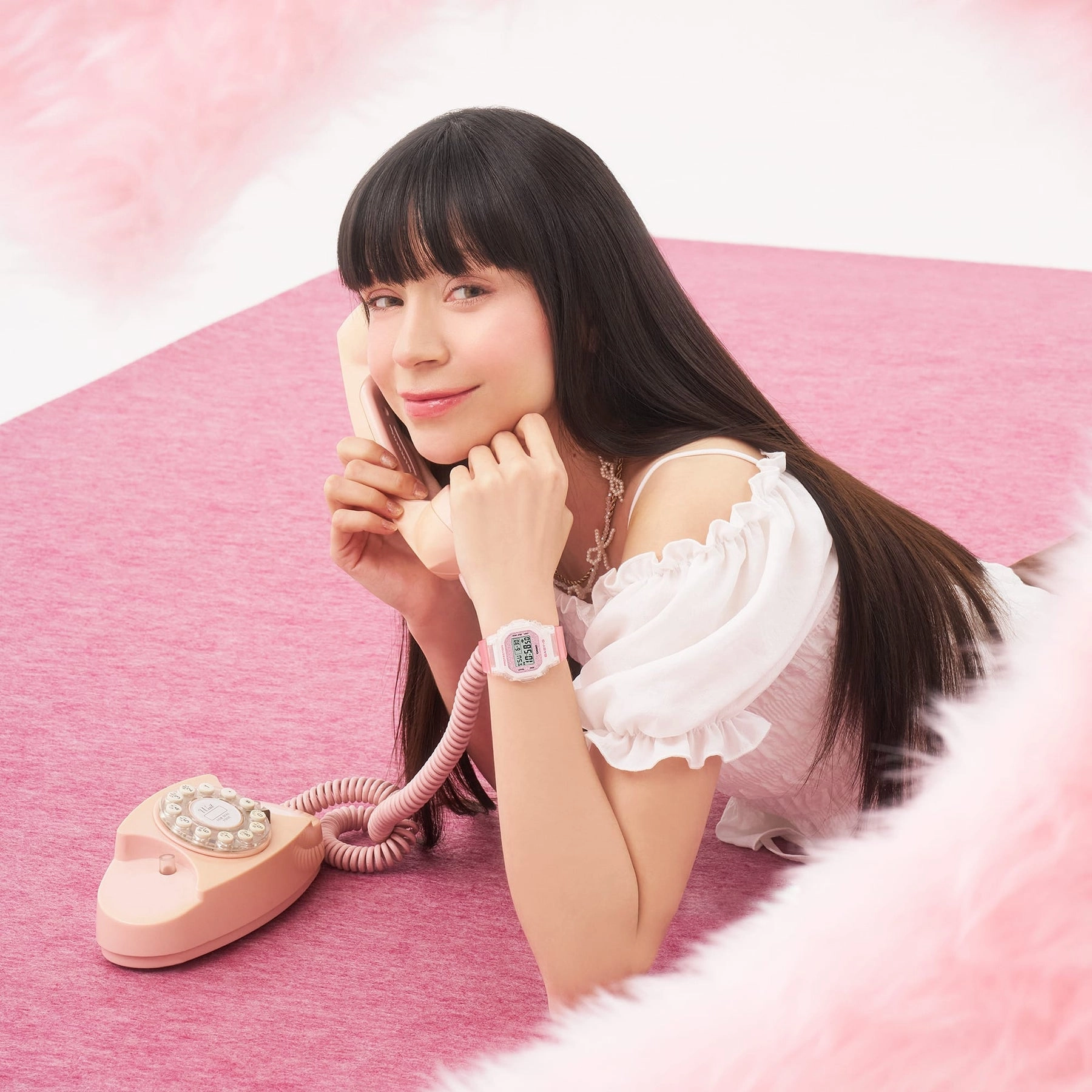 Baby-G Digital Glitter Pink Transparent Resin Band Watch BGD565GC-4D