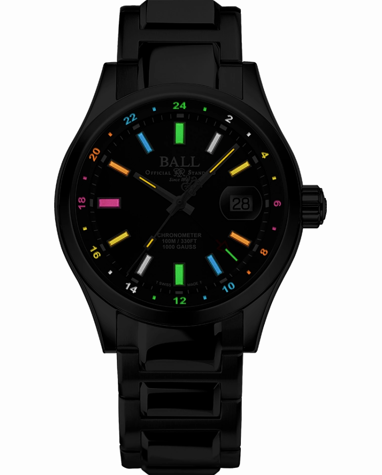 Ball Engineer III Endurance 1917 GMT Rainbow Tubes GM9100C-S2C-GYR