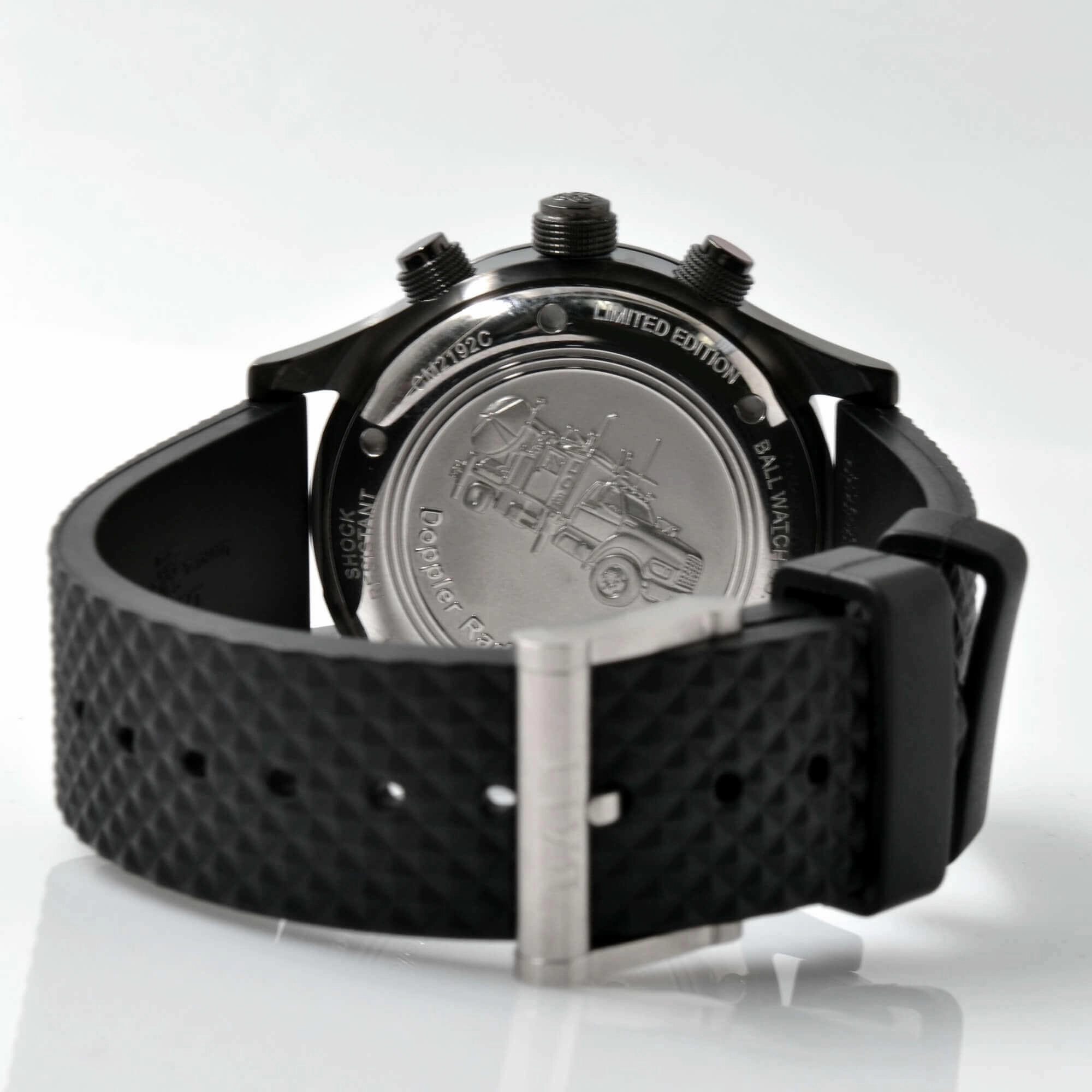 Ball Men's Watch - Fireman Storm Chaser DLC Glow Black Dial Strap | CM2192C-P2-BK