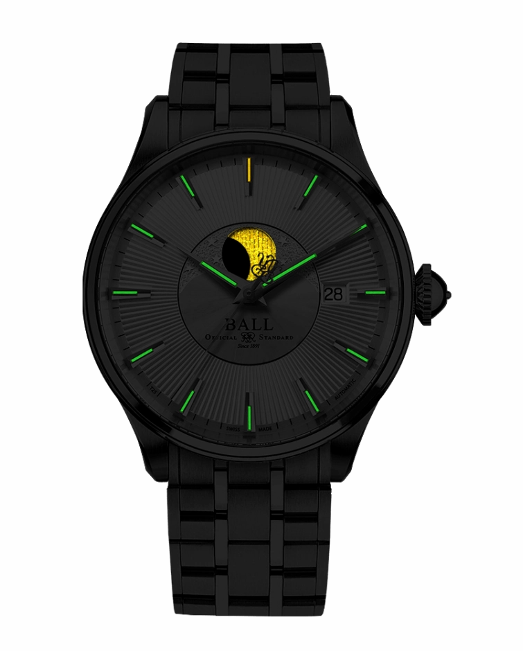 Ball Trainmaster - Moon Phase NM3082D-SJ-SL