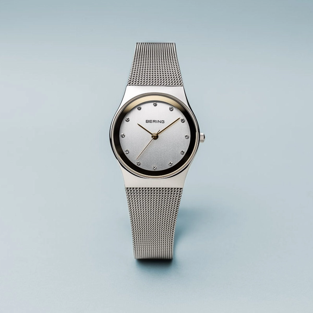 Bering Classic Polished Silver 27mm Mesh Watch