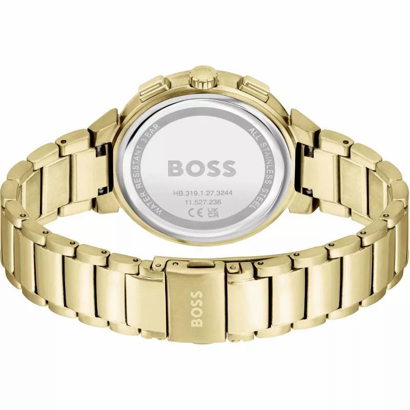 Boss Watches Ladies Gold Plated Crystal Set Watch 1502679