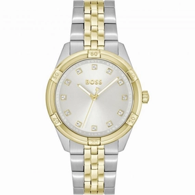 Boss Watches Ladies Two Tone Crystal Set Watch 1502700