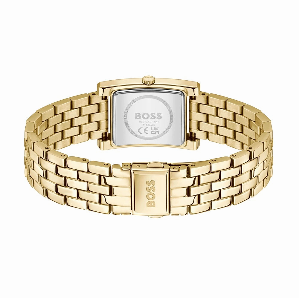 BOSS Watches Lucy Green Dial Gold Plated Ladies Watch 1502785
