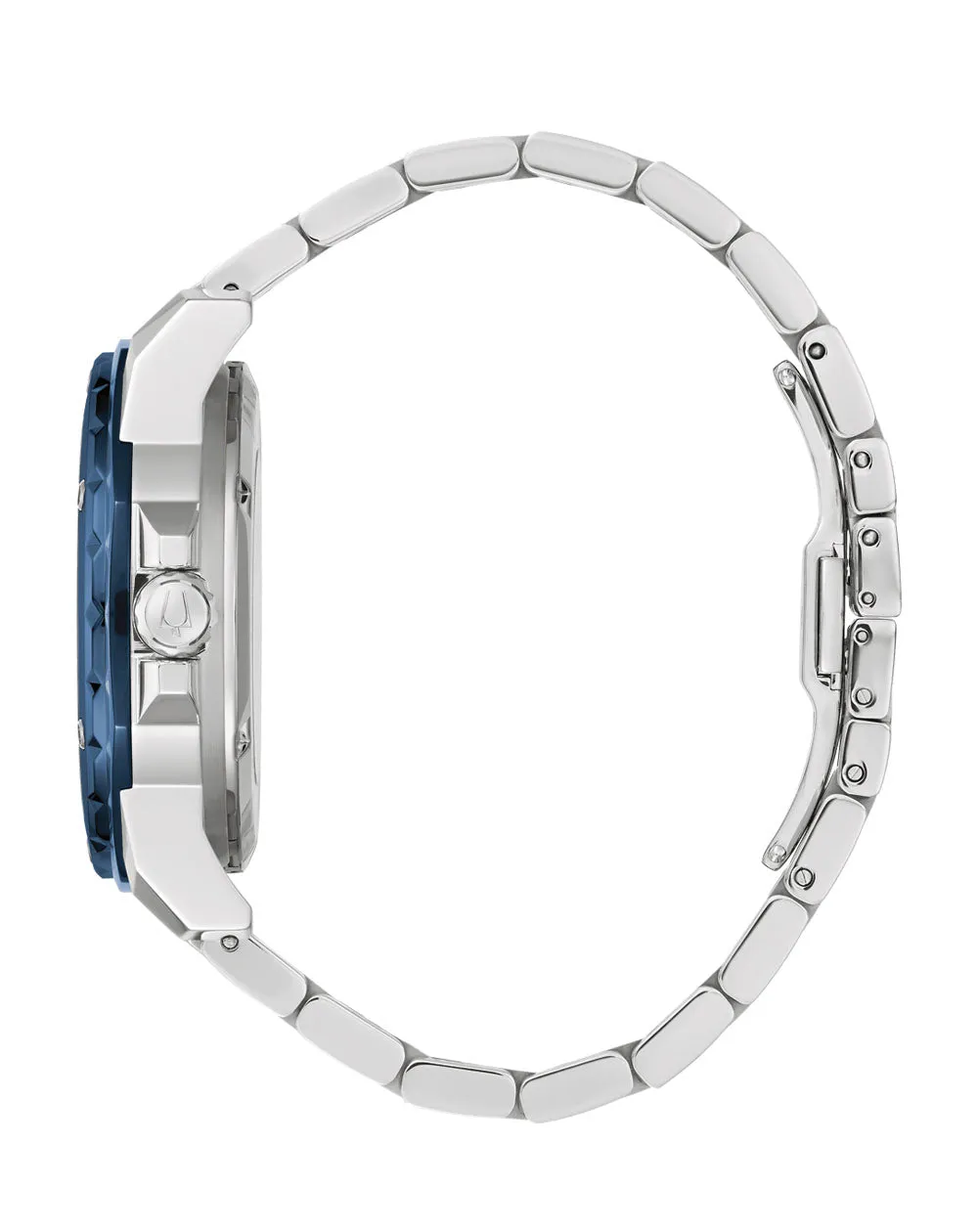 Bulova Marine Star 21-Jewel Automatic Men's Watch with Blue Accents and Exhibition Case Back 98A302