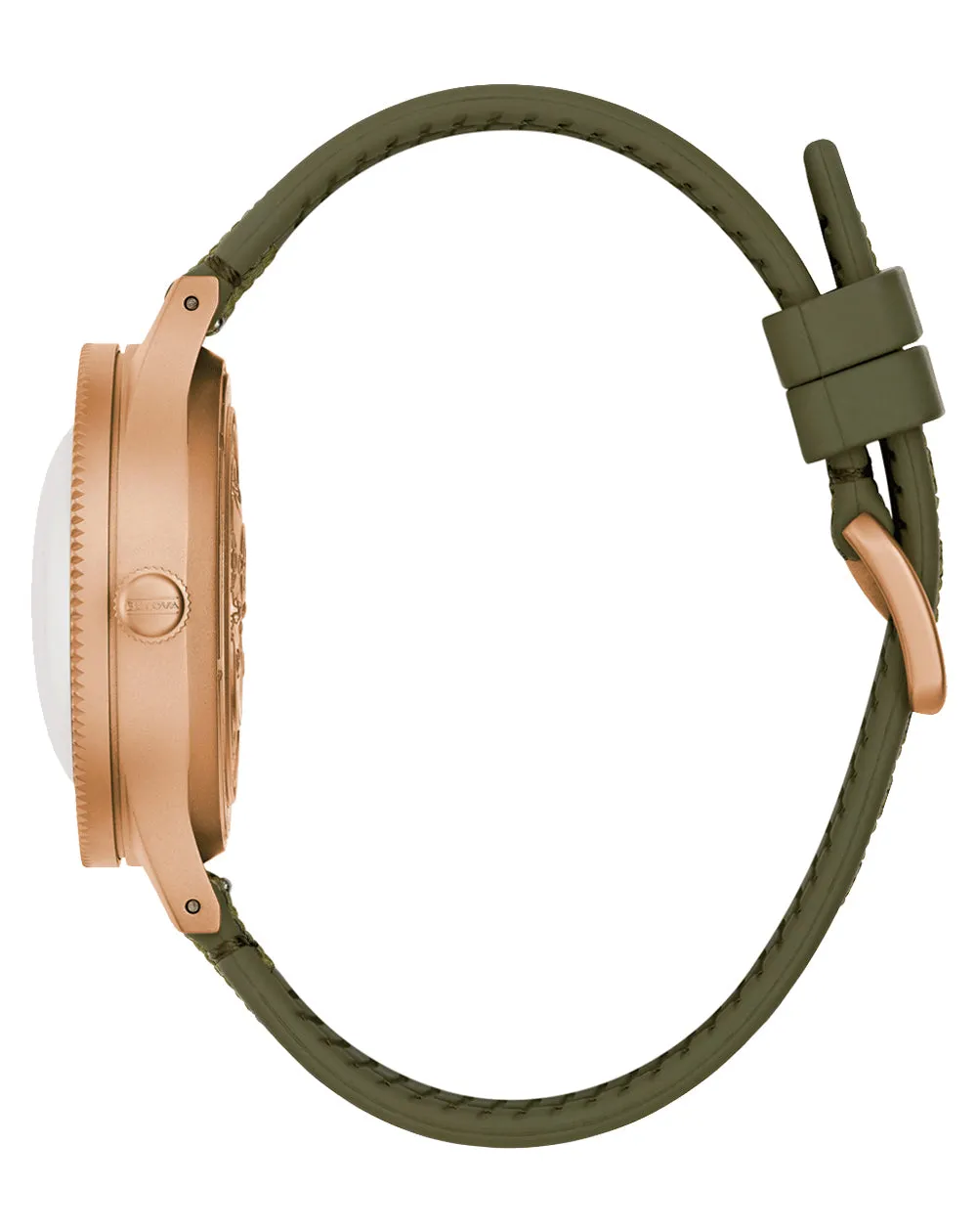 Bulova MIL-Ships Special Edition Green Dial Nylon Strap Watch 98A324