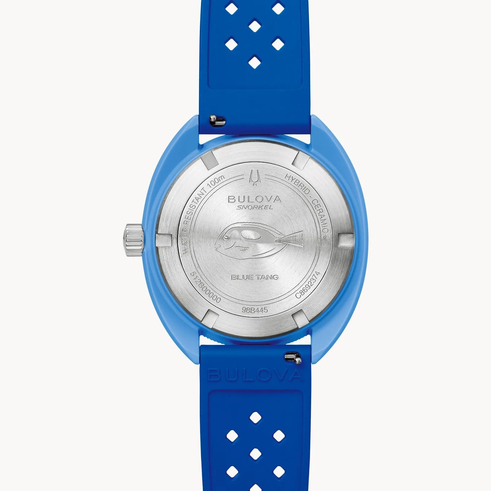 Bulova Snorkel Blue Dial Rubber Strap Watch 98B445