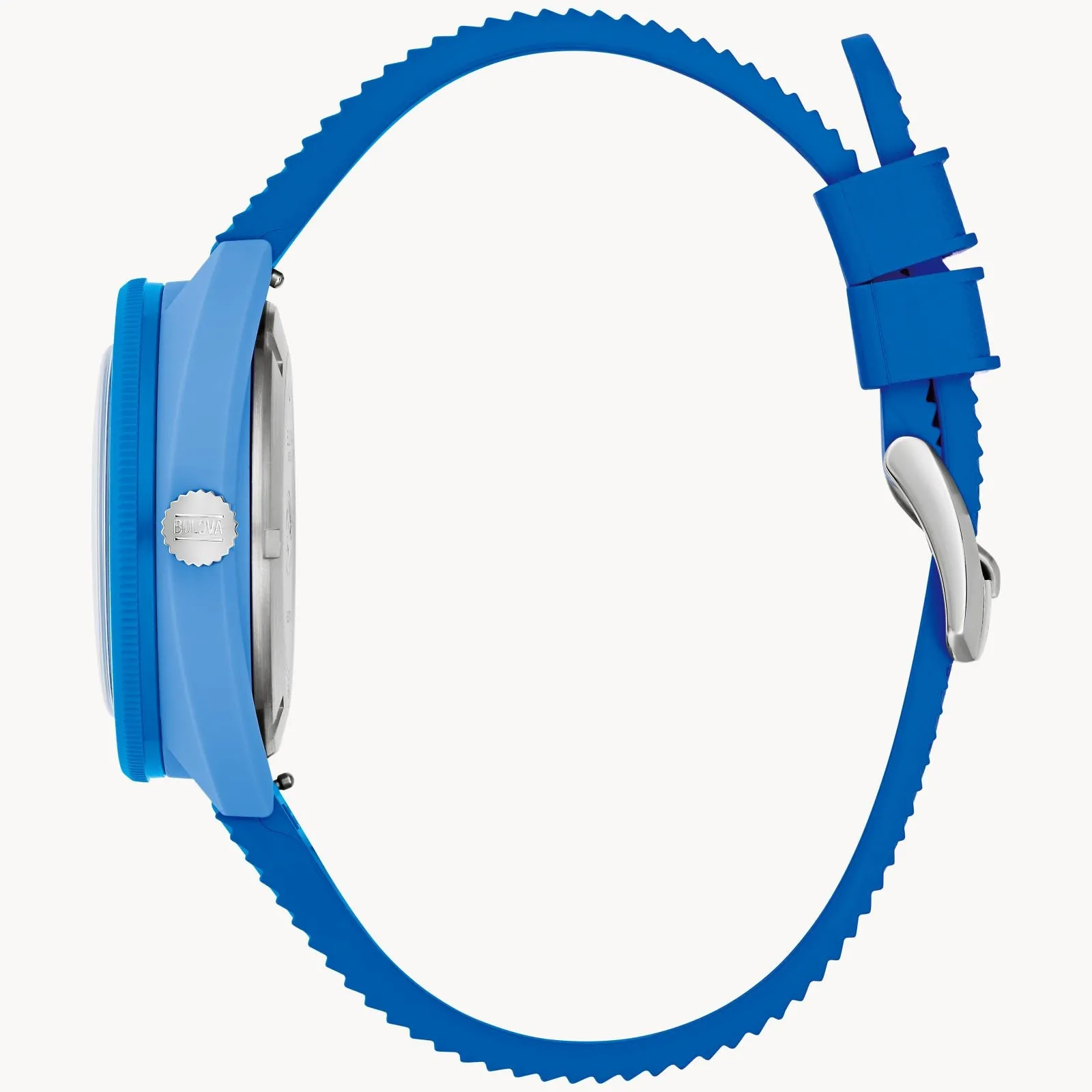 Bulova Snorkel Blue Dial Rubber Strap Watch 98B445