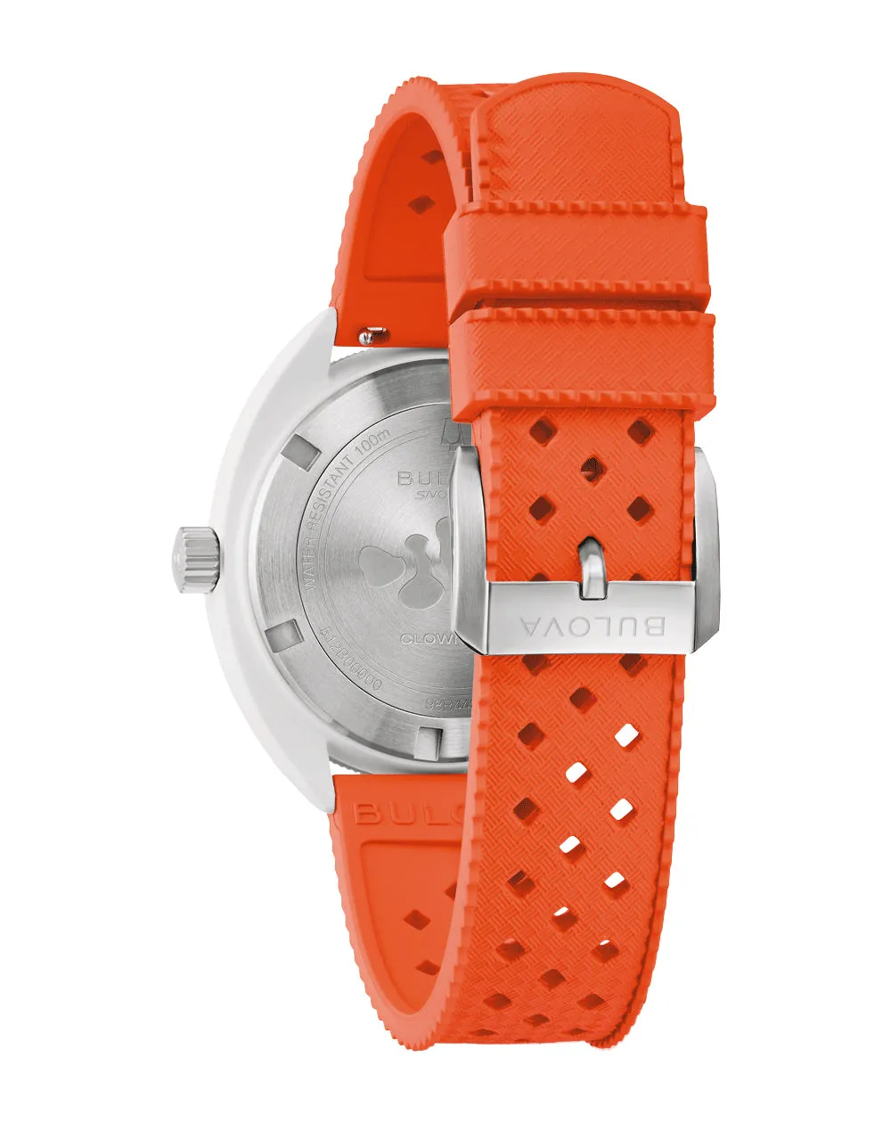 Bulova Snorkel Clownfish White Dial Rubber Strap Watch 98B448