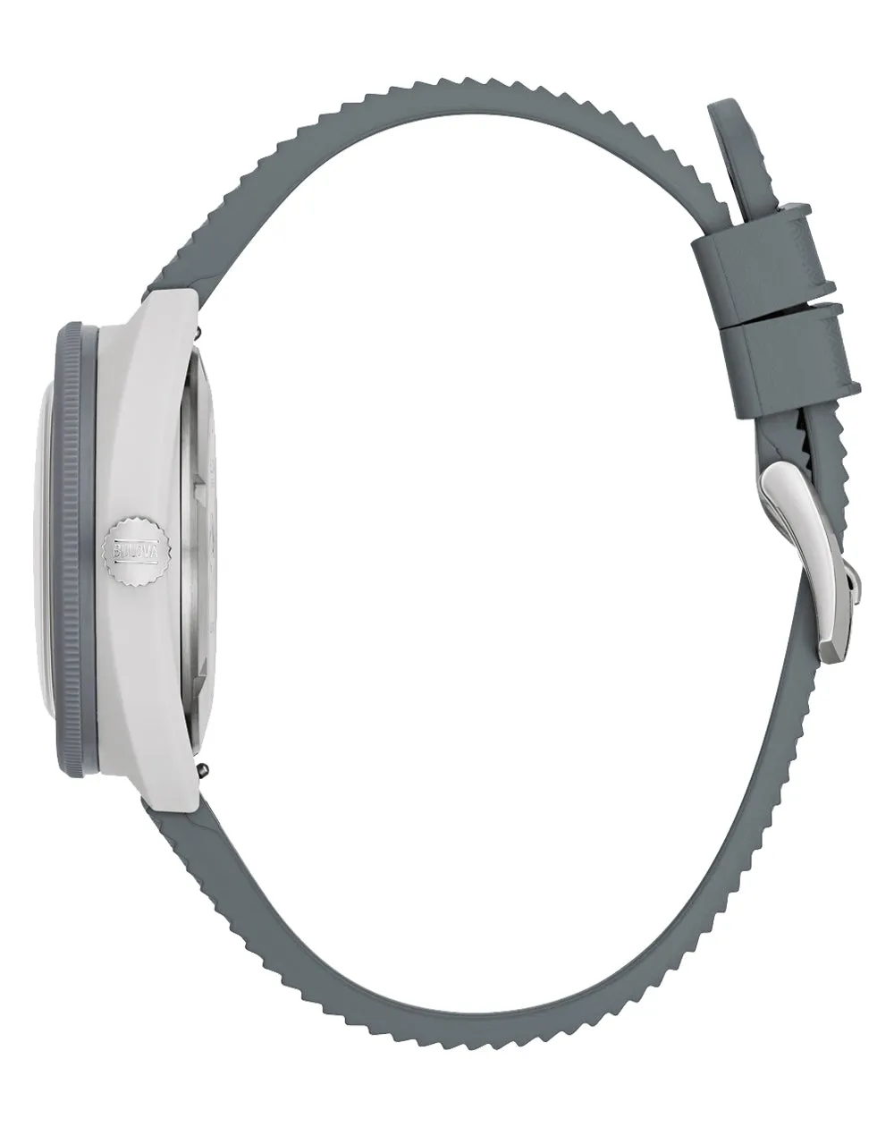 Bulova Snorkel White Dial Rubber Strap Watch 98B449