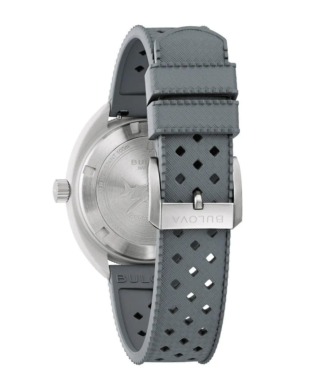 Bulova Snorkel White Dial Rubber Strap Watch 98B449
