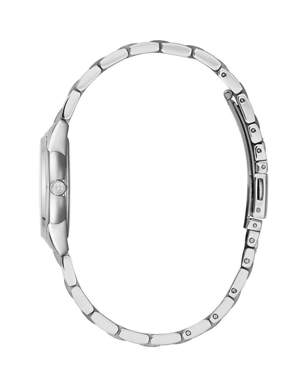 Bulova Sutton Diamond-Accented Pink Sunray Dial Stainless Steel Watch for Women 96P249
