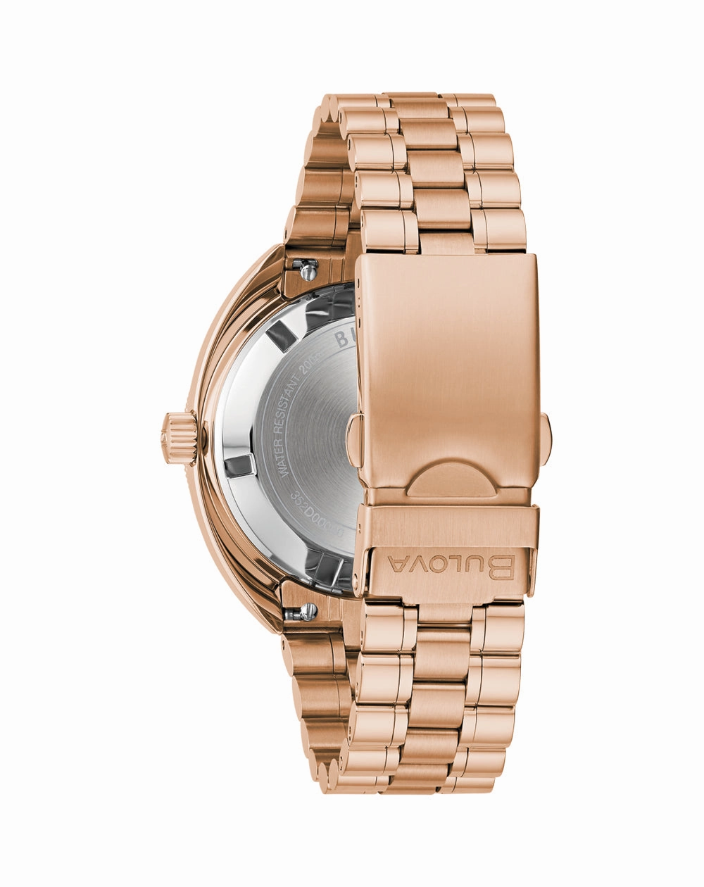 Bulova Automatic Oceanographer Devil Diver Rose Gold Black Dial Watch 97B215