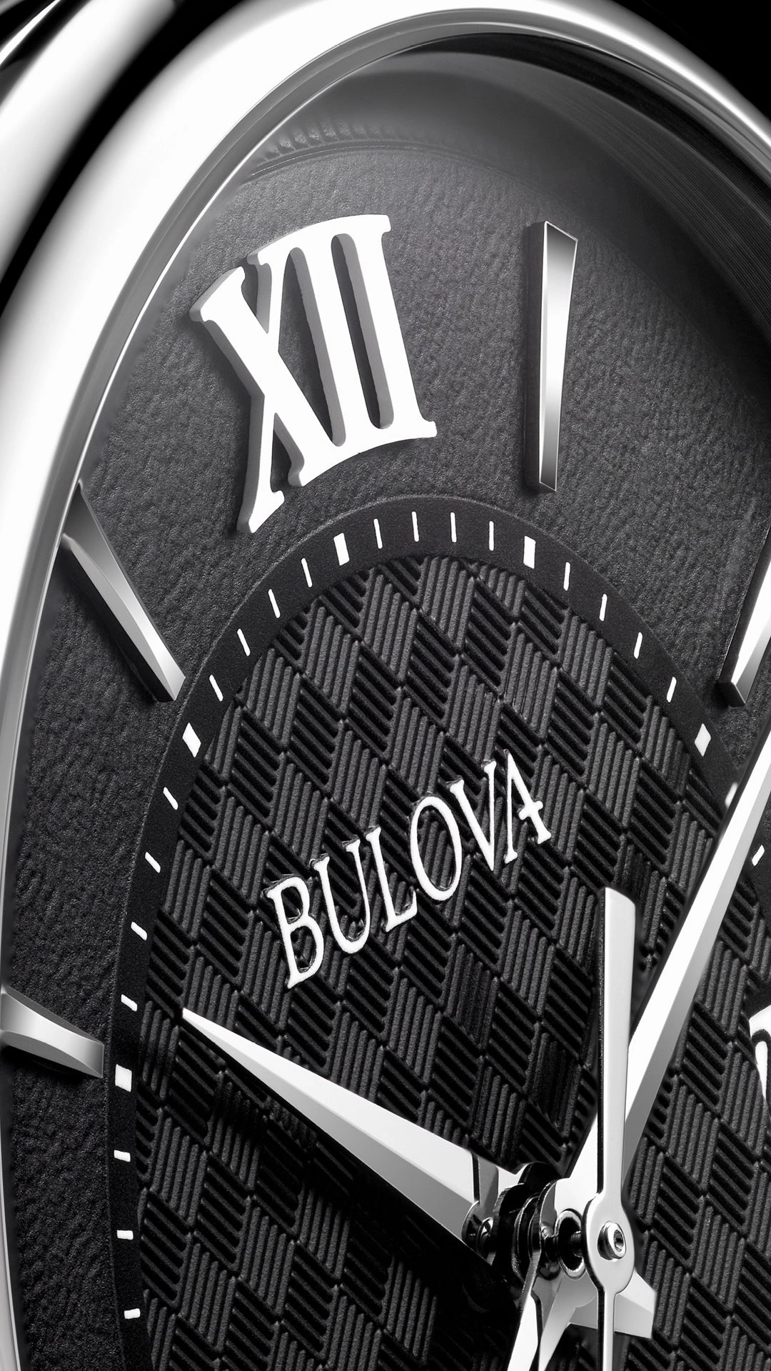 Bulova Hudson Black Dial Leather Strap Watch 96B441