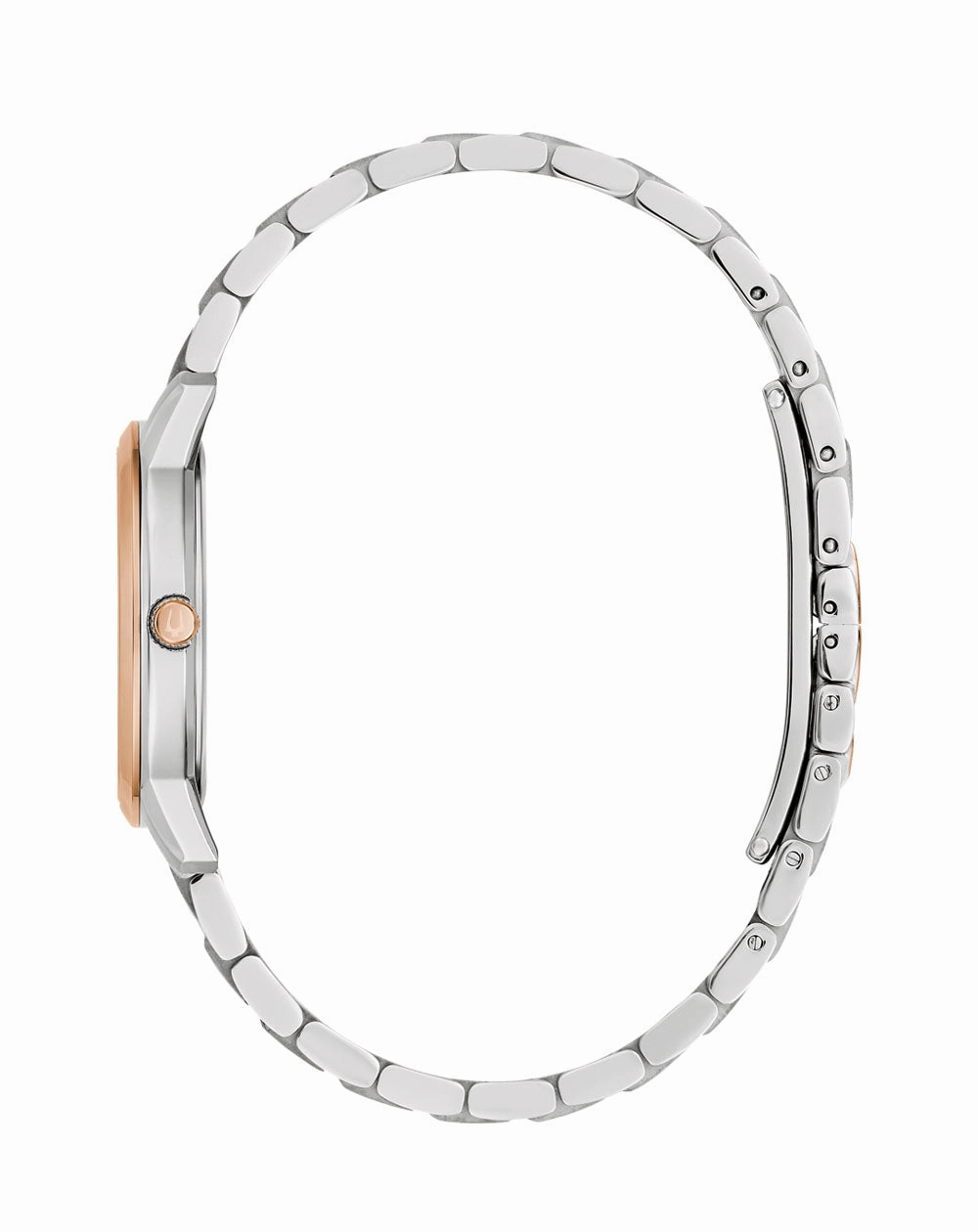 Bulova Ladies Classic Two-Tone Quartz Watch with Mother-of-Pearl Dial 98P213
