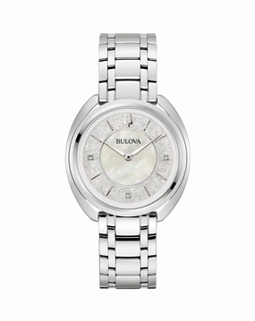 Bulova Ladies Timeless Elegance Watch with Mother-of-Pearl Dial and Diamond Accents 96P240