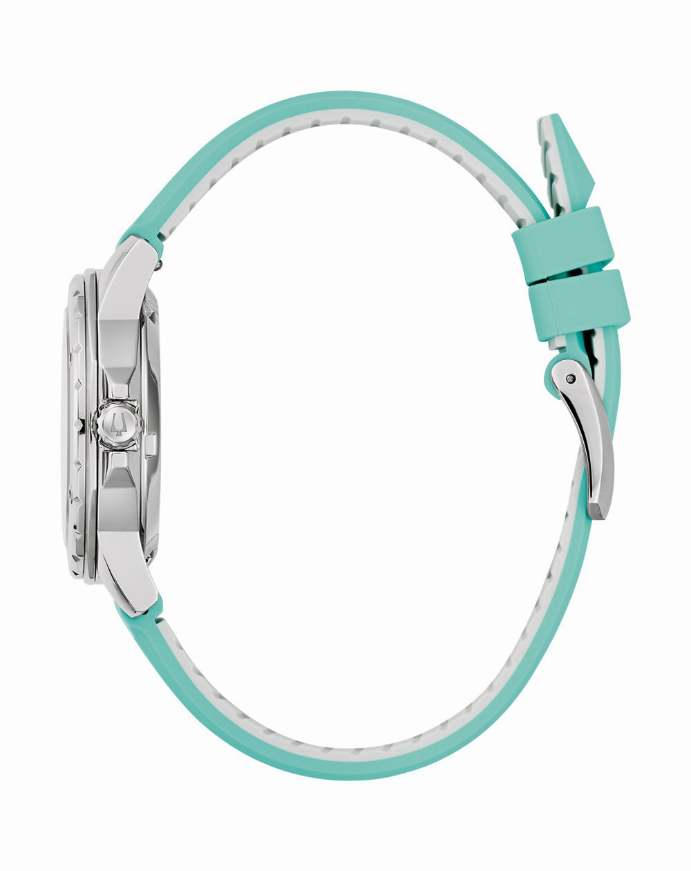 Bulova Marine Star Automatic Blue Silicone Mother of Pearl Dial Watch 96L325