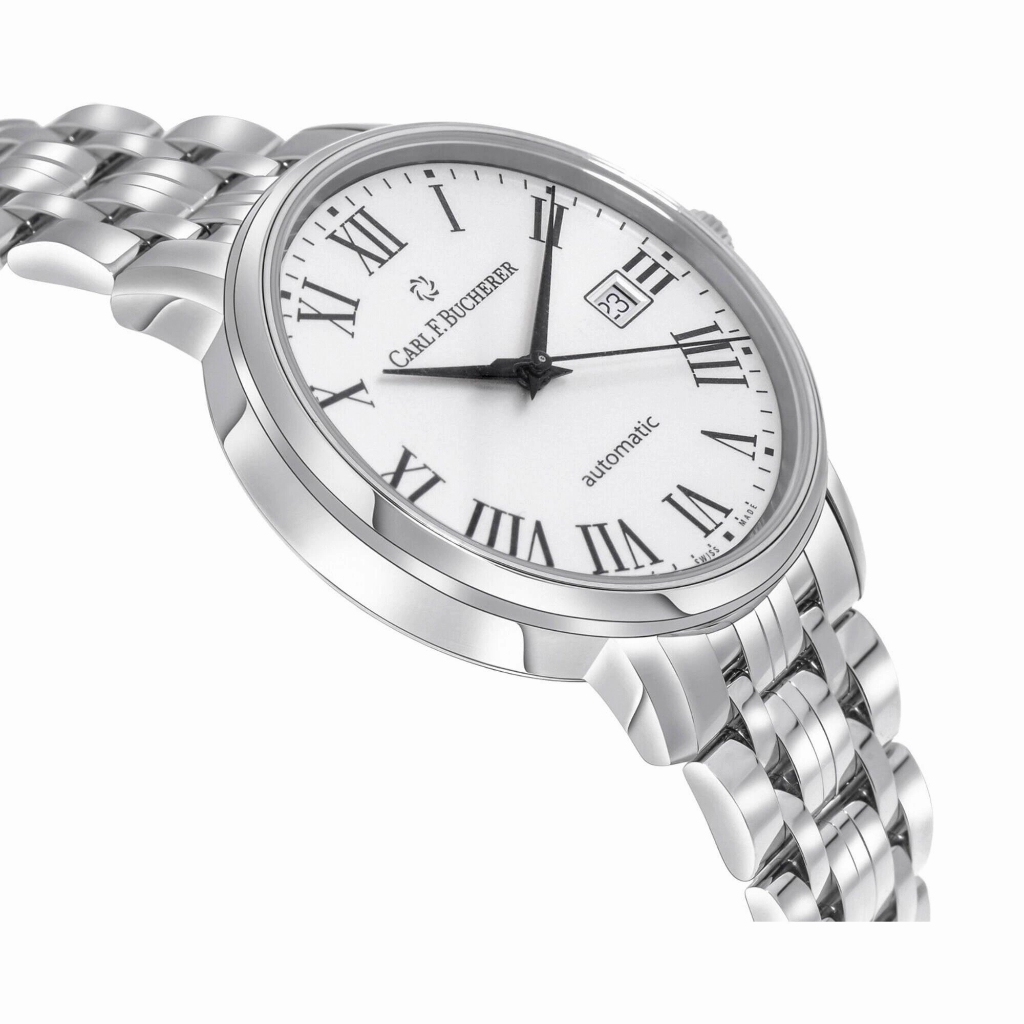 Carl Bucherer Men's Watch - Adamavi White Dial Silver Bracelet | 00.10318.08.11.21