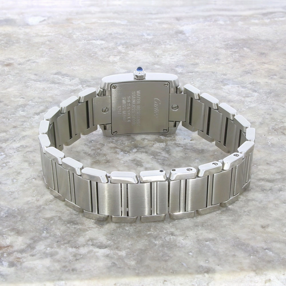 Cartier Tank Francaise Ladies Watch Diamond After Set Case W51008Q3 Pre Owned RW0637