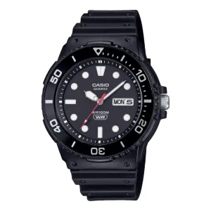Casio Analog Black Dial Black Resin Band Watch MRW230H-1E1