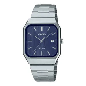 Casio Analogue Blue Dial Stainless Steel Watch MTP-B185D-2A1
