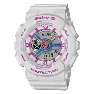 CASIO BABY-G BA-110NR-8ADR DIGITAL QUARTZ WHITE RESIN WOMEN'S WATCH
