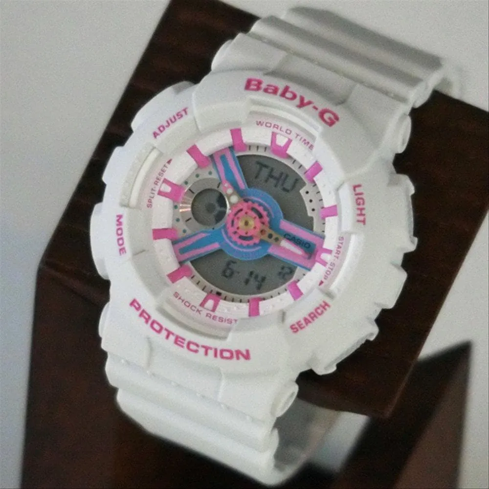 CASIO BABY-G BA-110NR-8ADR DIGITAL QUARTZ WHITE RESIN WOMEN'S WATCH